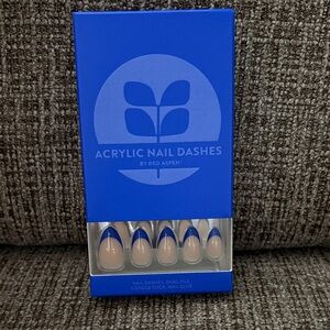 Red Aspen Blue and Nude Press-On Nails